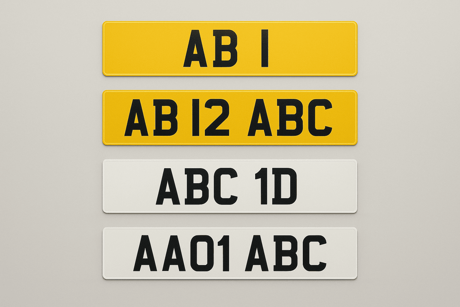 Private Number Plate Formats and Rules