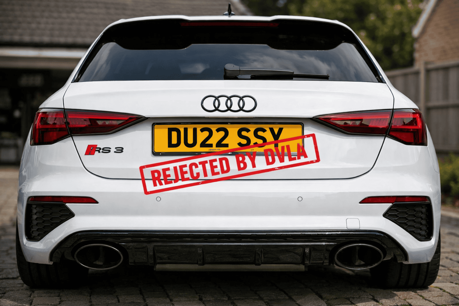 Private Plate Rejected by the DVLA